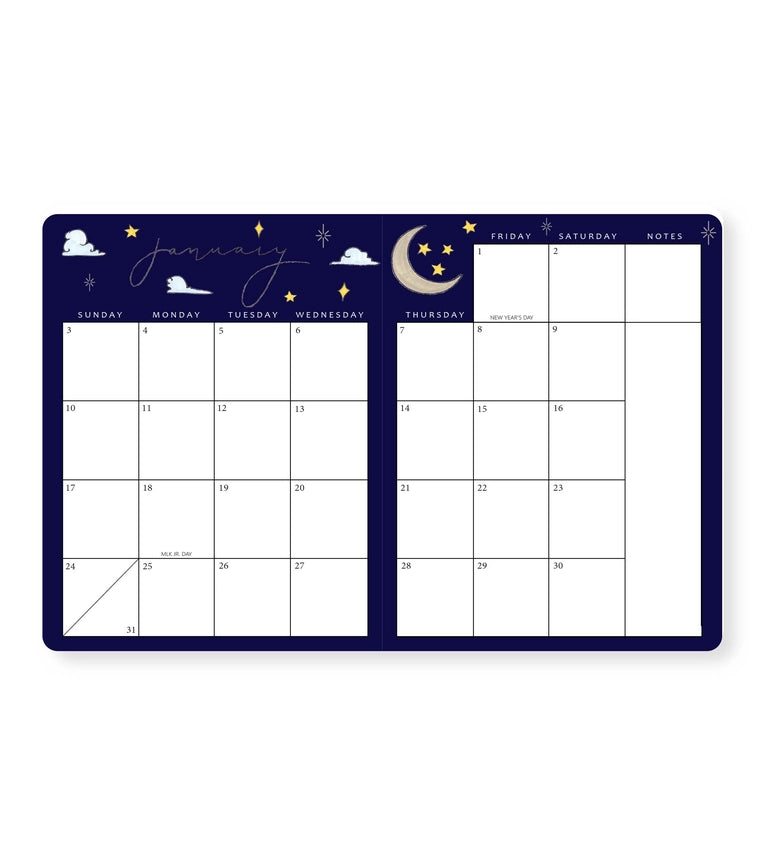 Linda Tong Planners - 2027 Monthly Planner - Cherry Blossom