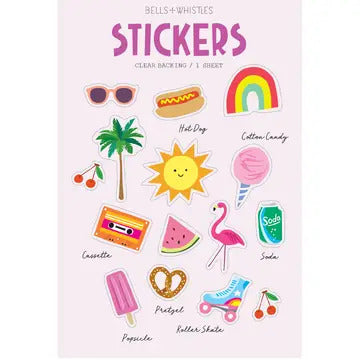 Girl of All Work - Bells & Whistles Stickers Clear Backed - Summer