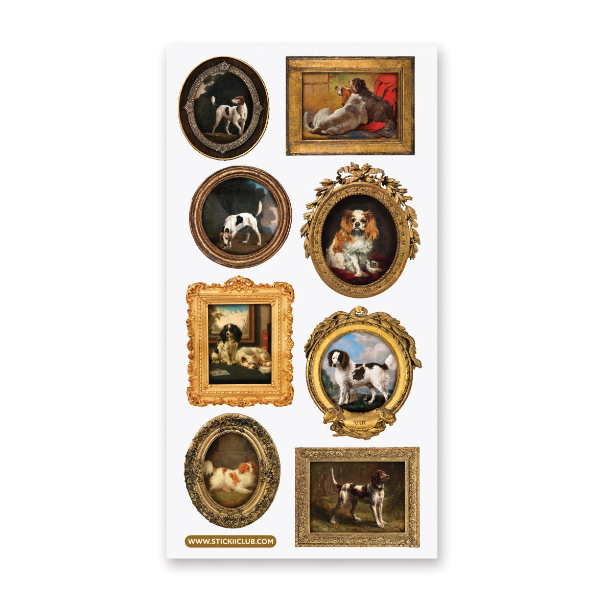 STICKII Sticker Sheet - Fancy Pup Paintings