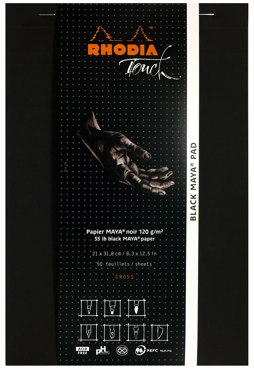 Rhodia Touch Black Maya Pad A4+ (Black Paper)