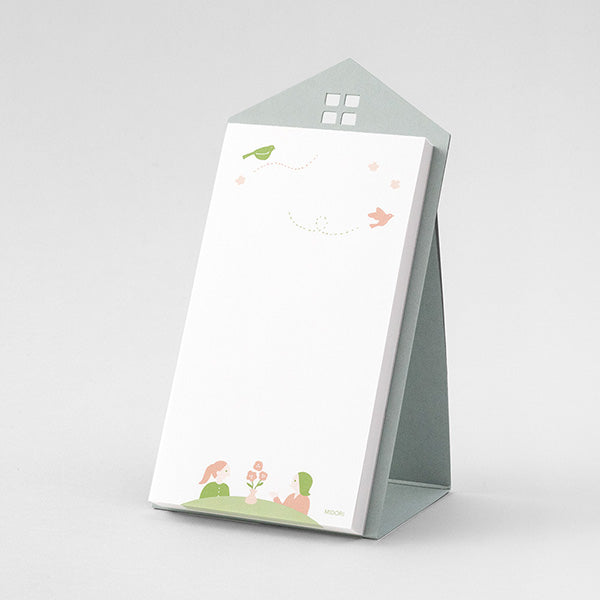 Midori Stand Memo Pad- Vertical Pattern - Message