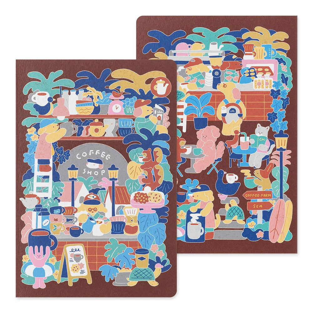 Midori Yuru Log Notebook B6 - Coffee Shop