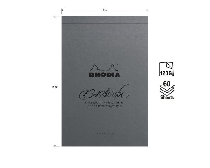 Rhodia A4+ PAScribe Pad- Grey Paper