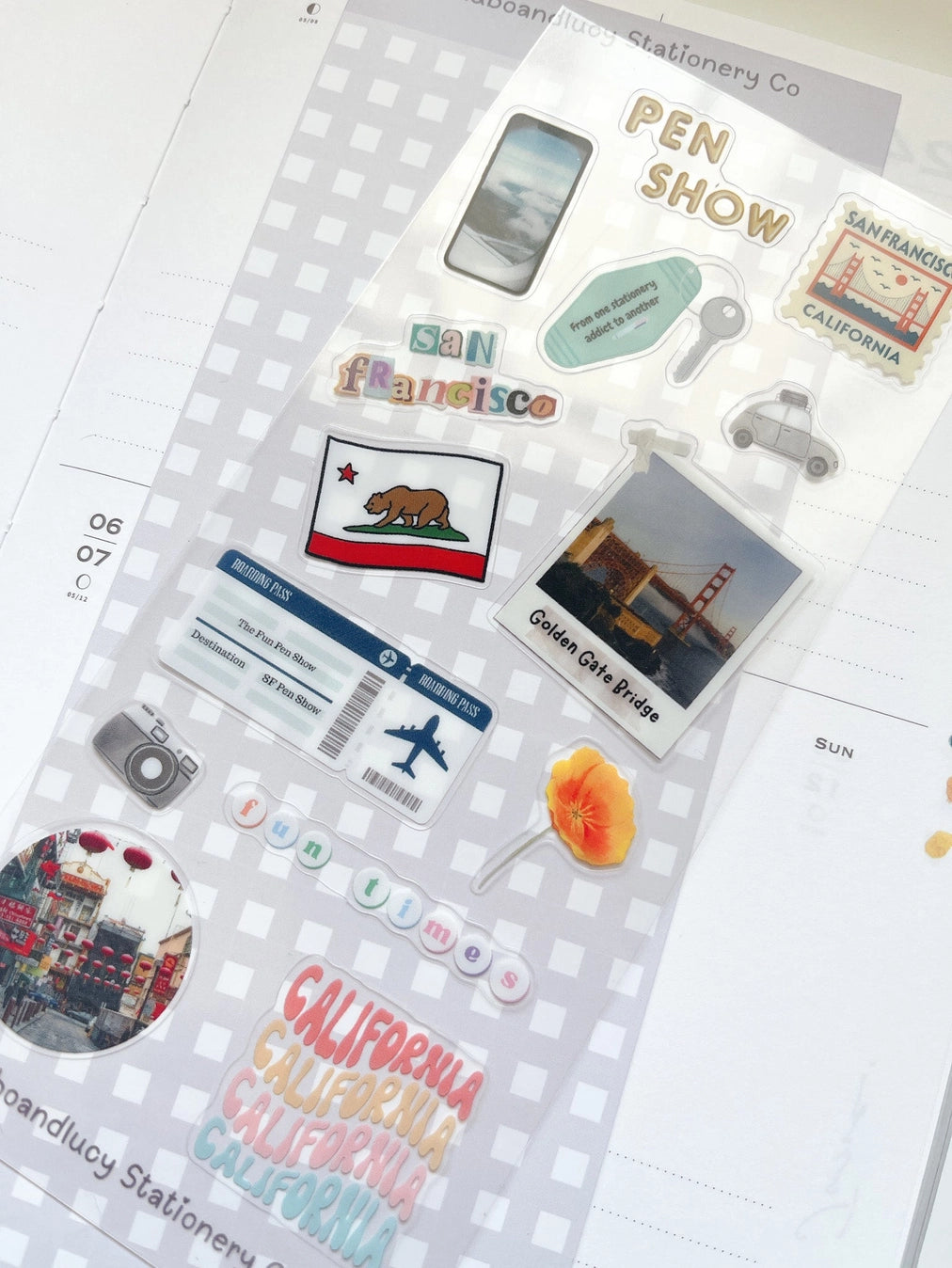 Kuboandlucy Stationery Co. x San Francisco - Pen Show Sticker Sheet