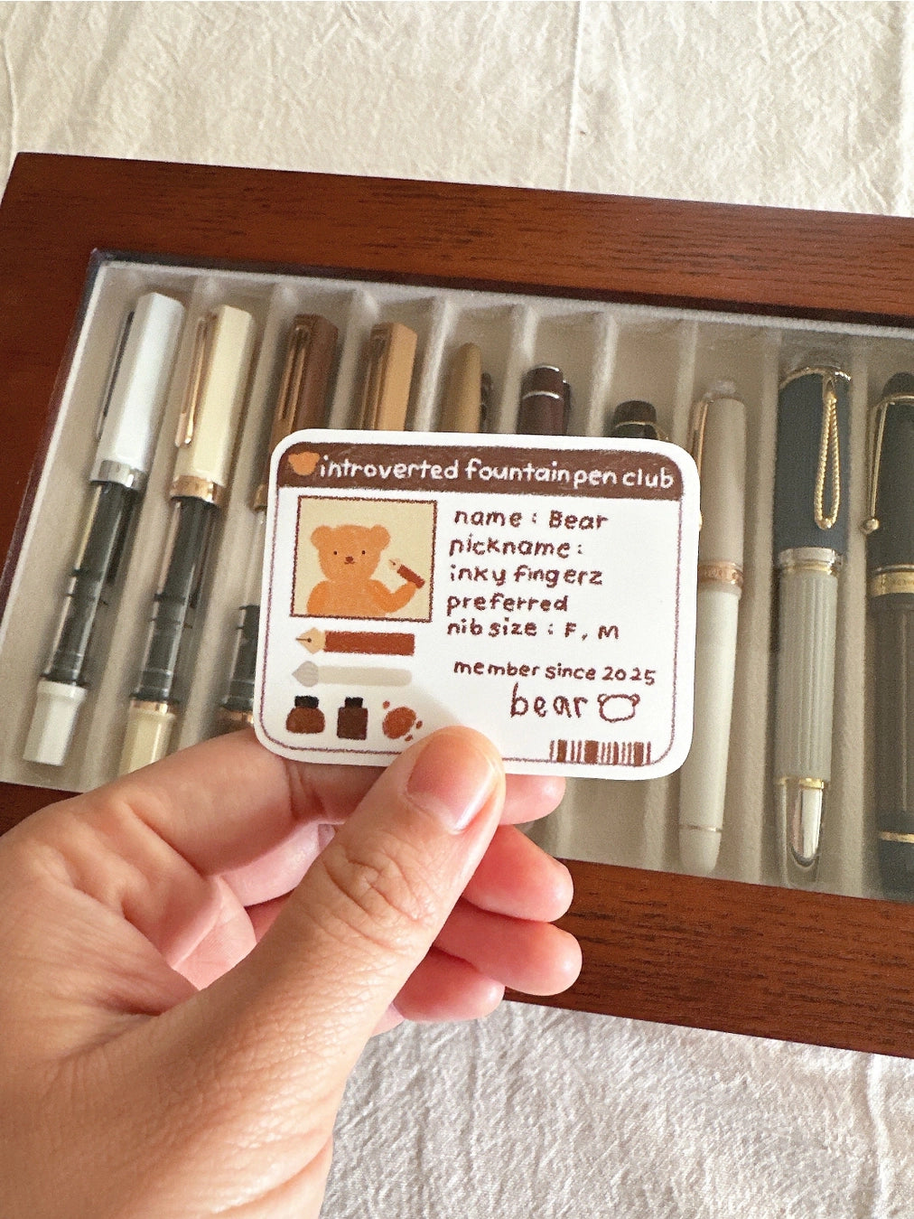 Bloom Paper Studio Sticker - Introverted Fountain Pen Club ID
