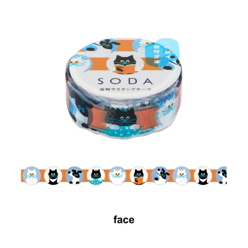 King Jim SODA Transparent Masking Tape - 15mm - Face