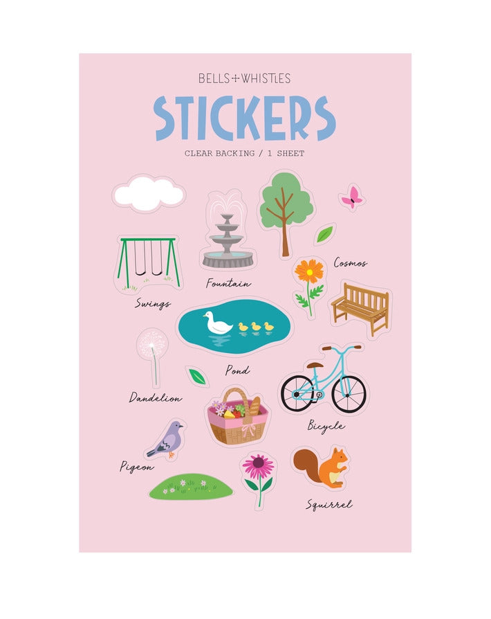 Girl of All Work - Bells & Whistles Stickers Clear Backed - Park