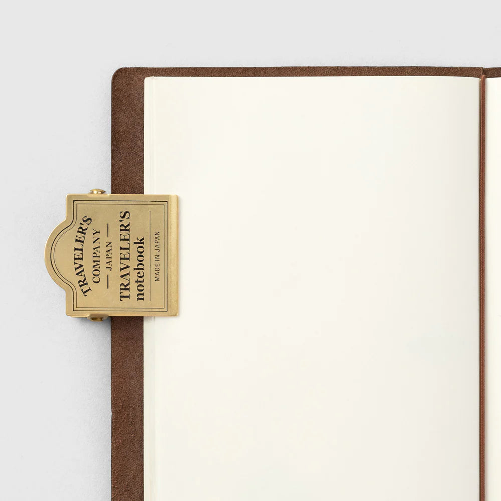 TRAVELER'S COMPANY Traveler's Notebook Brass Clip -Traveler's Logo