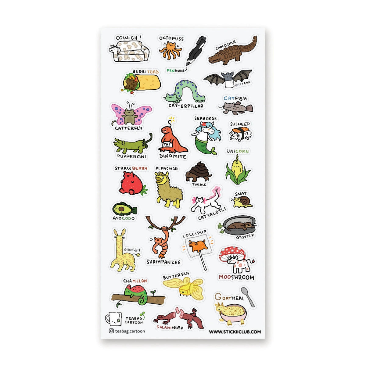STICKII Sticker Sheet - Strawbeary Lollipup