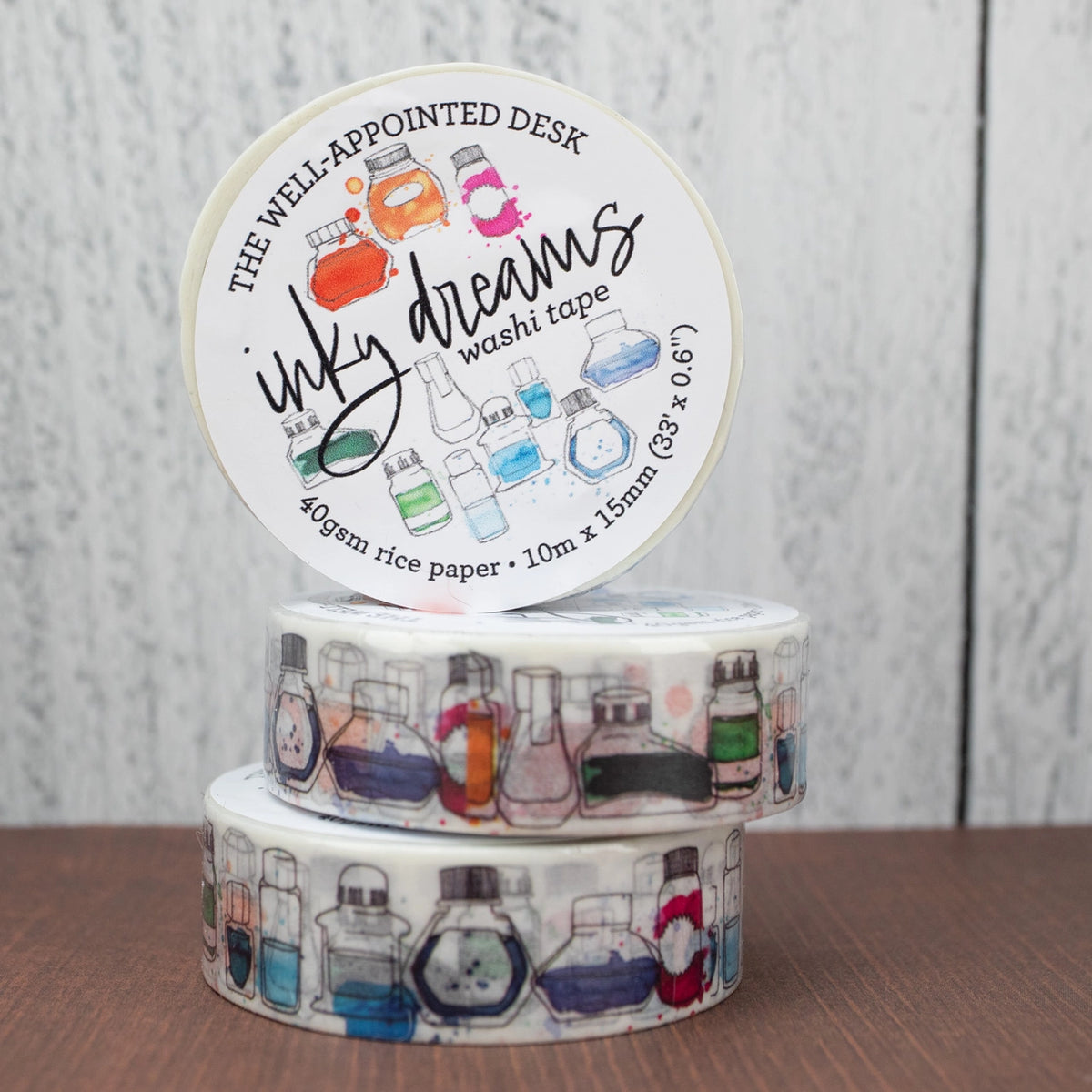 The Well Appointed Desk - Washi Tape - Inky Dreams Ink Bottle