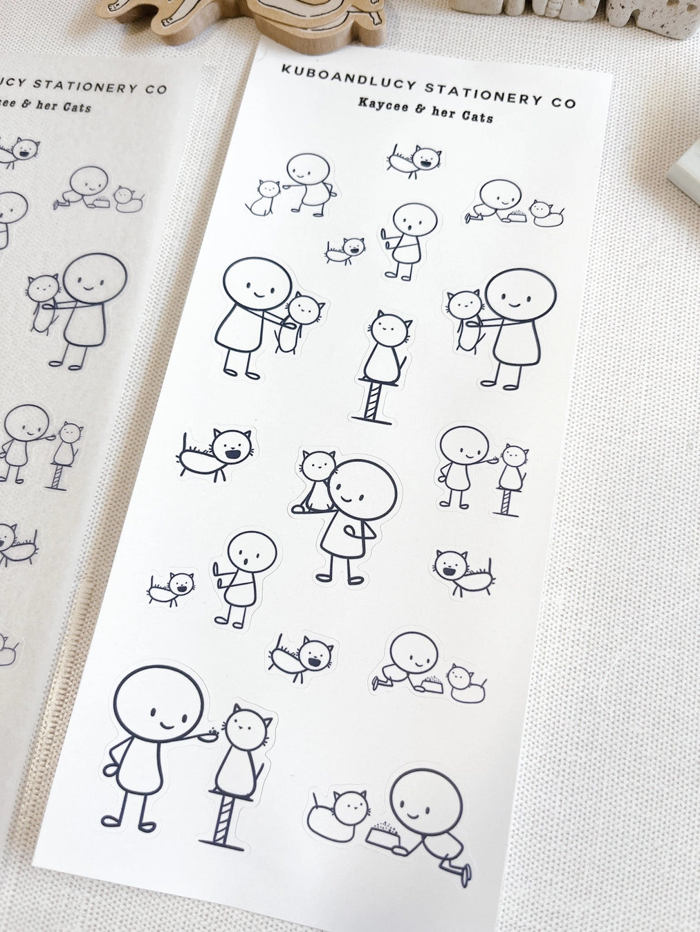 Kuboandlucy Stationery Co. Sticker Sheet - Kaycee & Her Cats