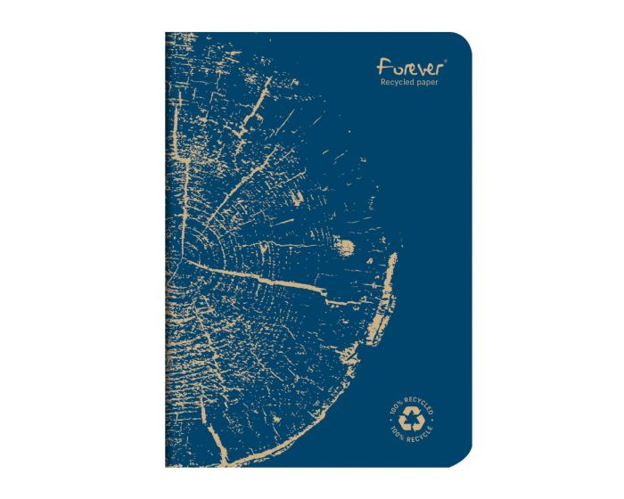 Clairefontaine Forever - A5 Side Staple Bound Lined 100% Recycled Paper