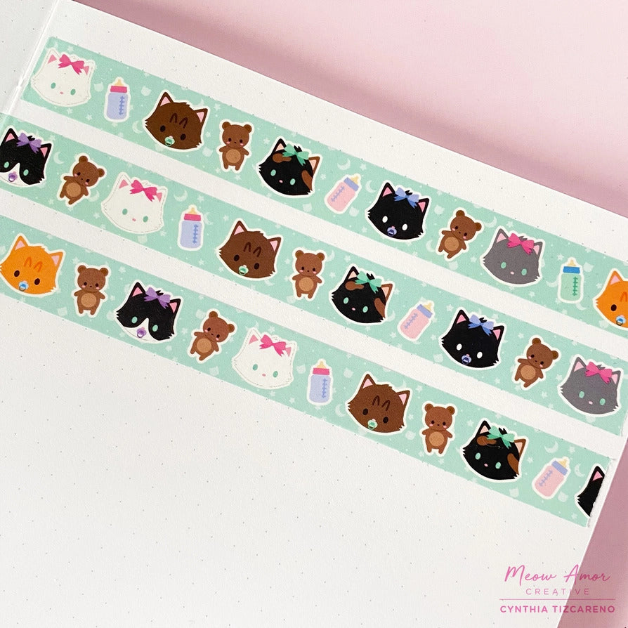 Meow Amor Creative Washi Tape - Baby Cats