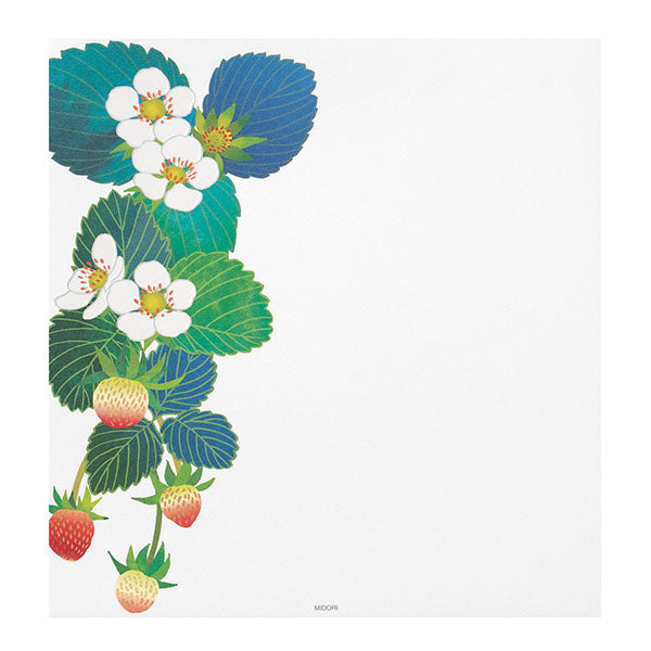 Midori Letter Pad 019 Foil Stamping Strawberry