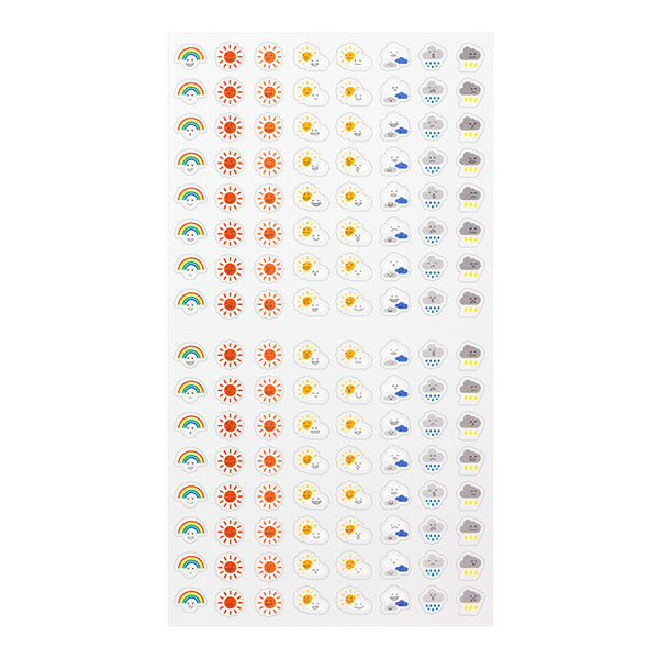 Midori Notebook Stickers - Feelings Weather Pattern