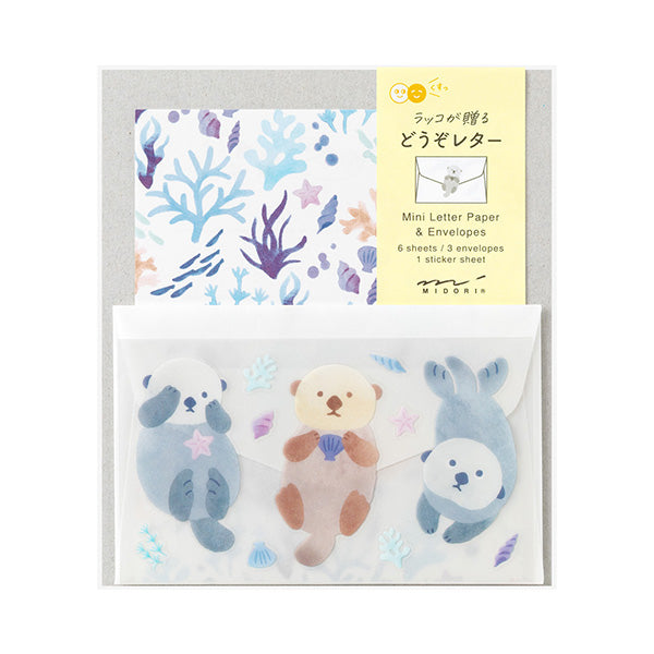 Midori Mini Letter Set - For You Sea Otter