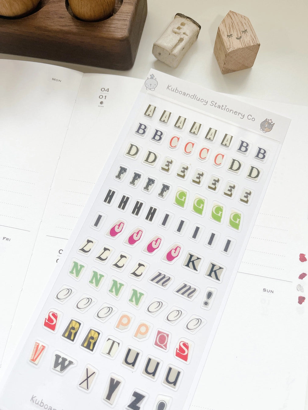 Kuboandlucy Stationery Co. Sticker Sheet - Magazine Letter