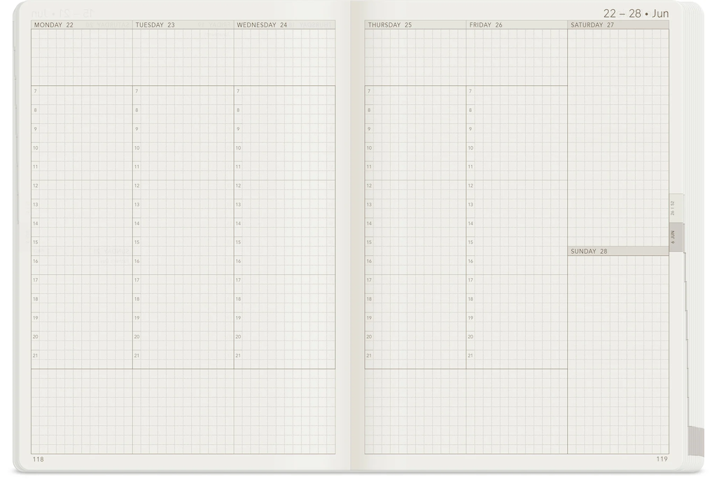 Wonderland222 2026 B6 Weekly Planner - Core - Stacked Weekends