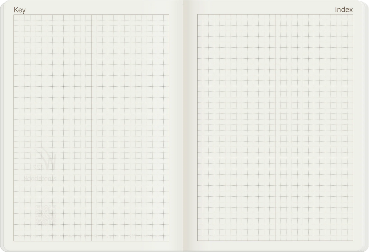 Wonderland222 Notebook B6 Grid 192 page - Spiced Cedar