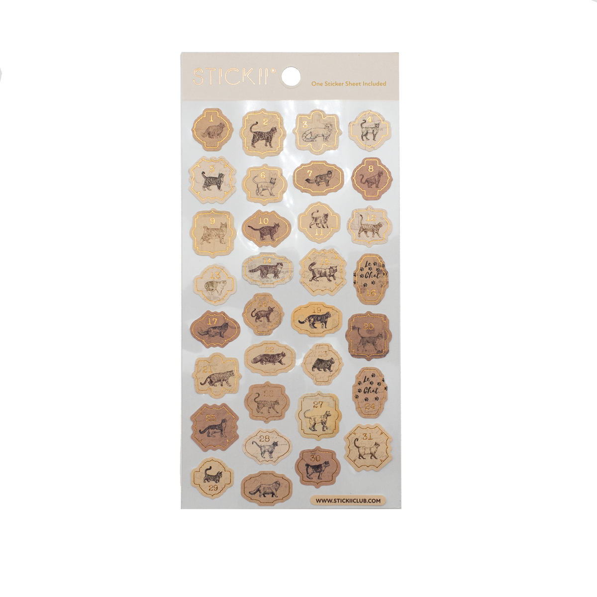 STICKII Sticker Sheet - Daily Cats