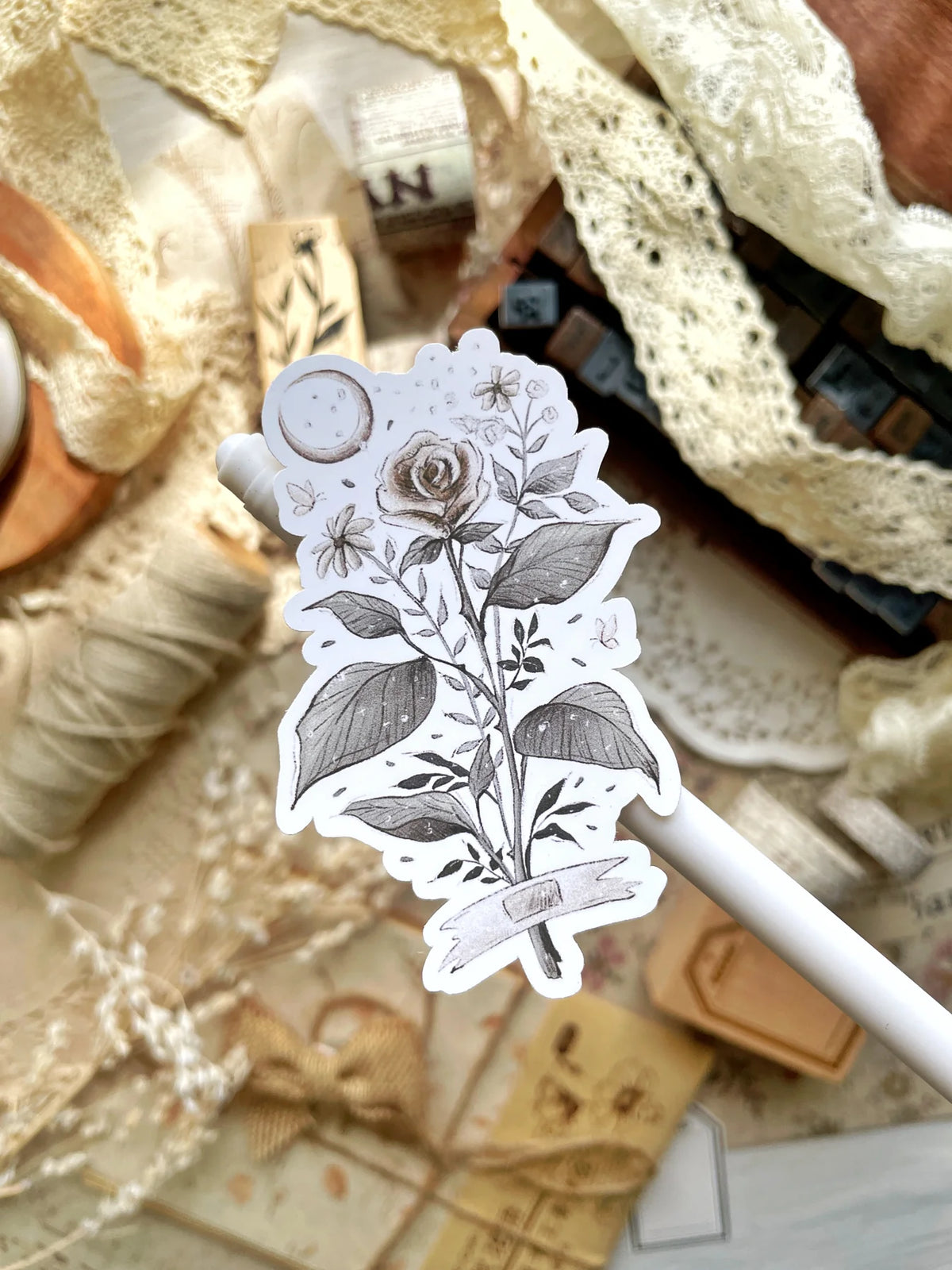 Leelajournals Sticker - Vintage Rose