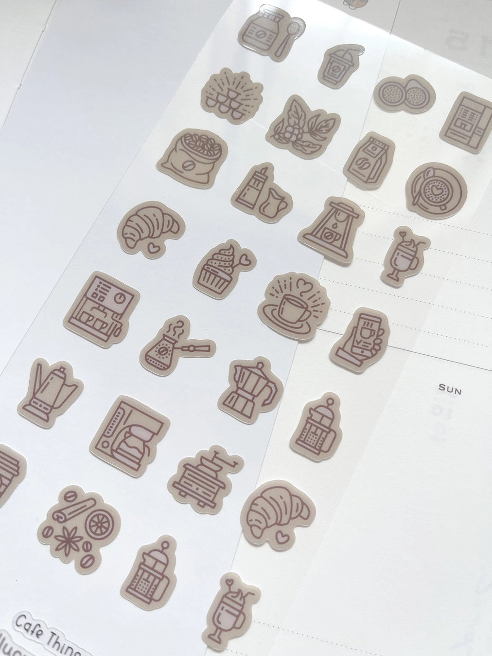 Kuboandlucy Stationery Co. Sticker Sheet - Cafe Things