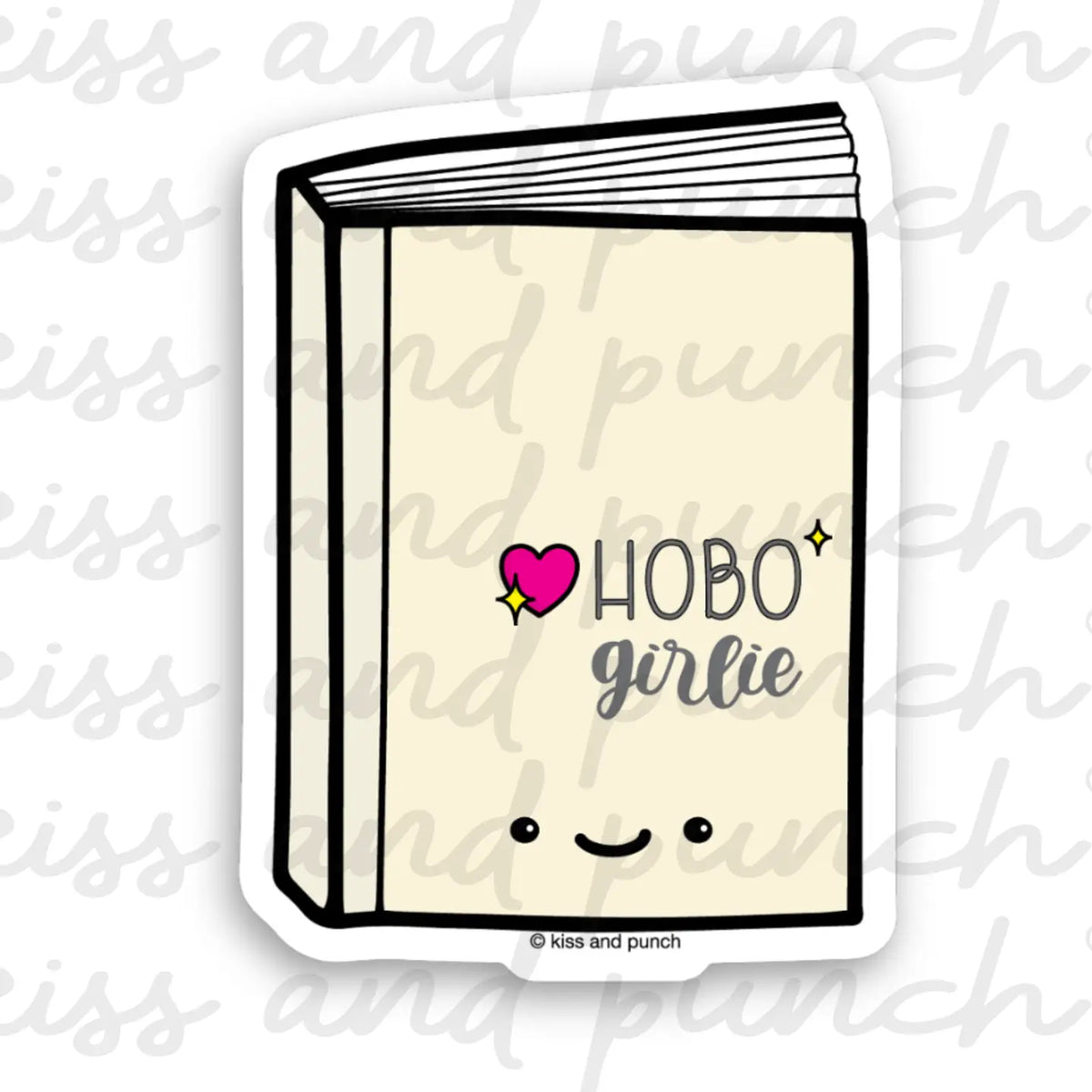 Kiss and Punch - Vinyl Sticker - Hobo Girlie