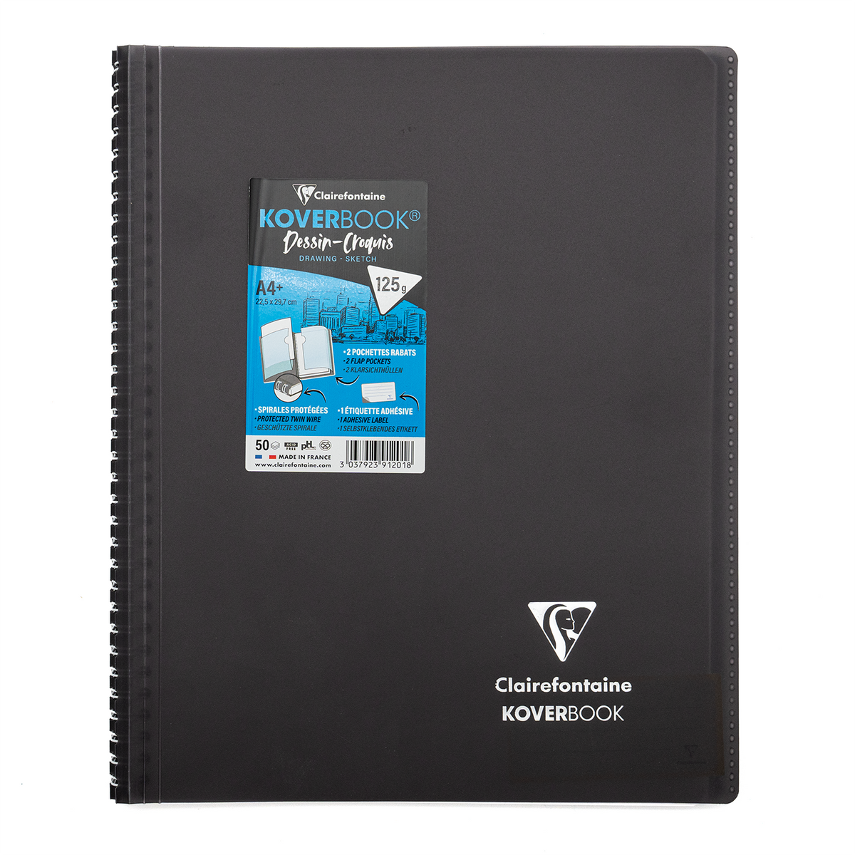 Clairefontaine A4+ Side Wirebound Sketch Notebook