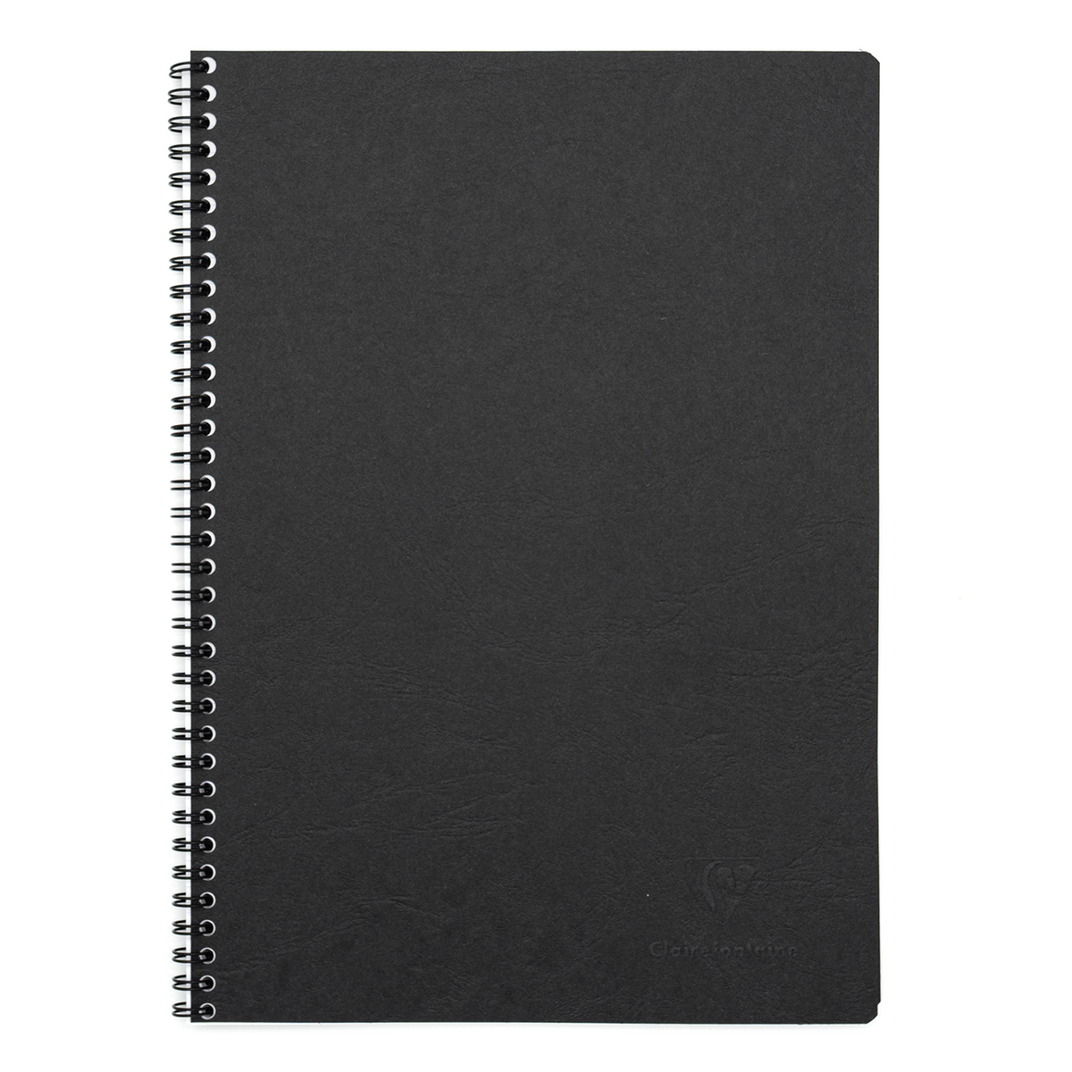 Clairefontaine Basics - A4 Side Wirebound Notebook- Black, Lined