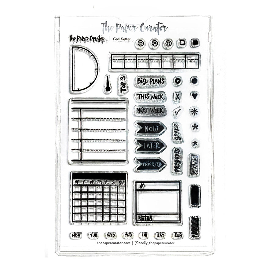 The Paper Curator - Goal Setter 4x6 Stamp