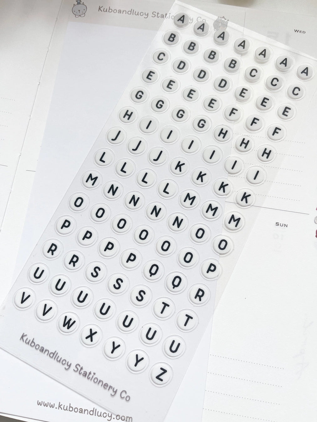 Kuboandlucy Stationery Co. Sticker Sheet - Friendship Beads Letter