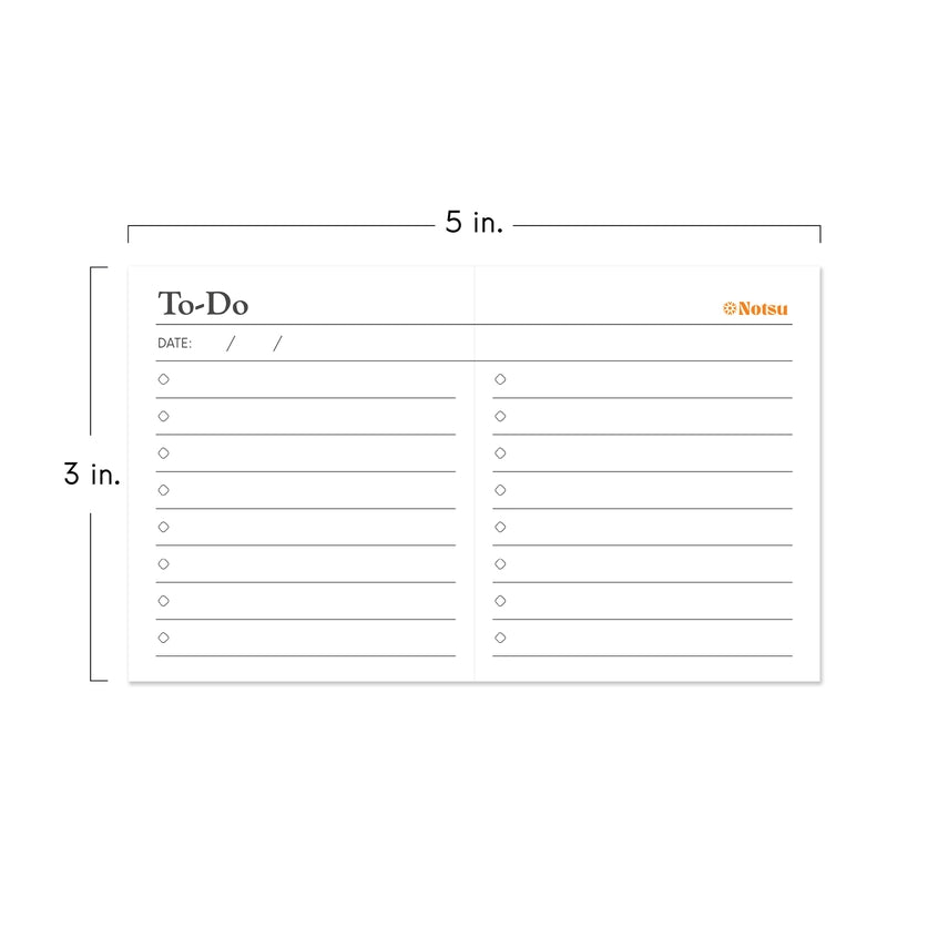 Notsu - Note Cards 3x5 - Scored To Do List