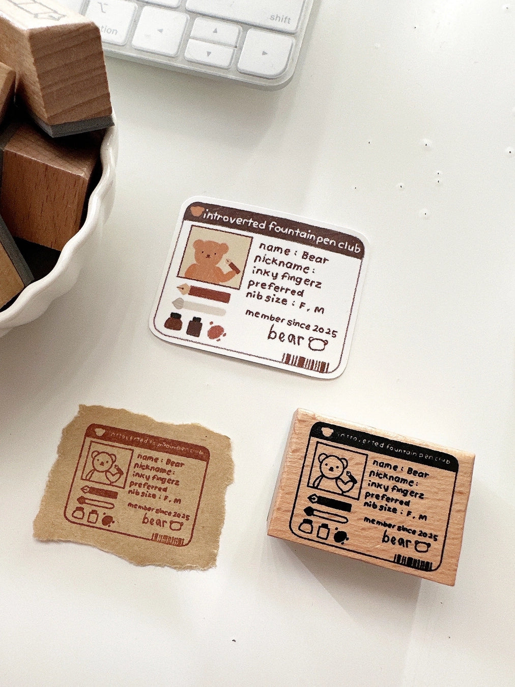 Bloom Paper Studio Wooden Stamp - IFPC ID