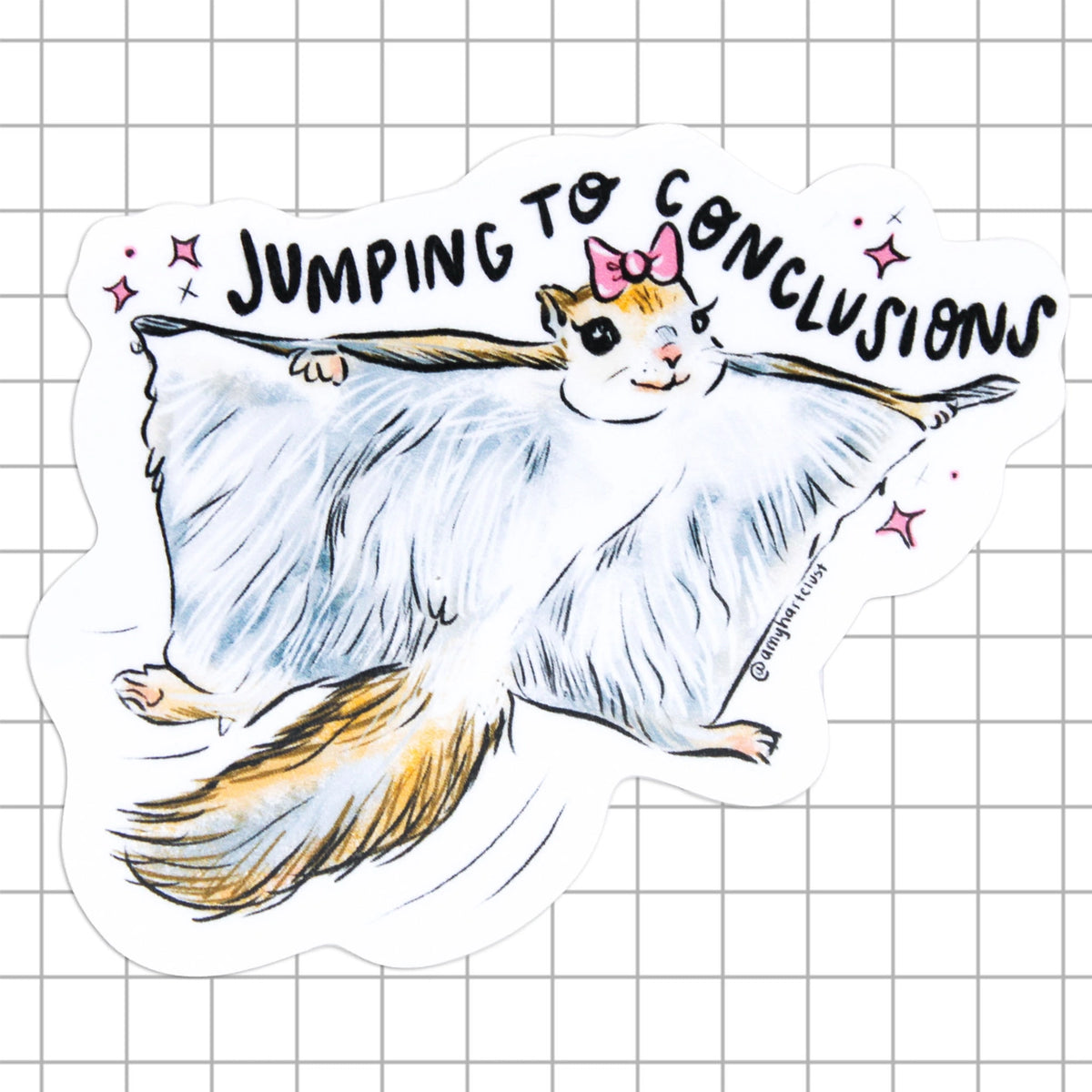 Amy Hartelust Art & Illustration - Vinyl Sticker - Jumping To Conclusions