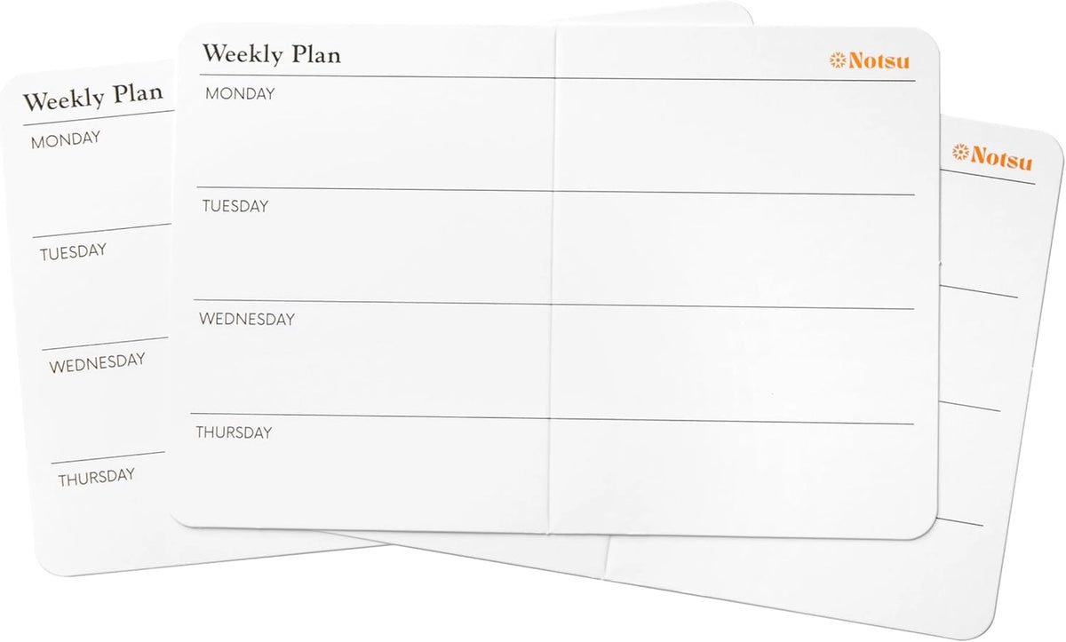 Notsu - Note Cards 3x5 - Scored Weekly Planner