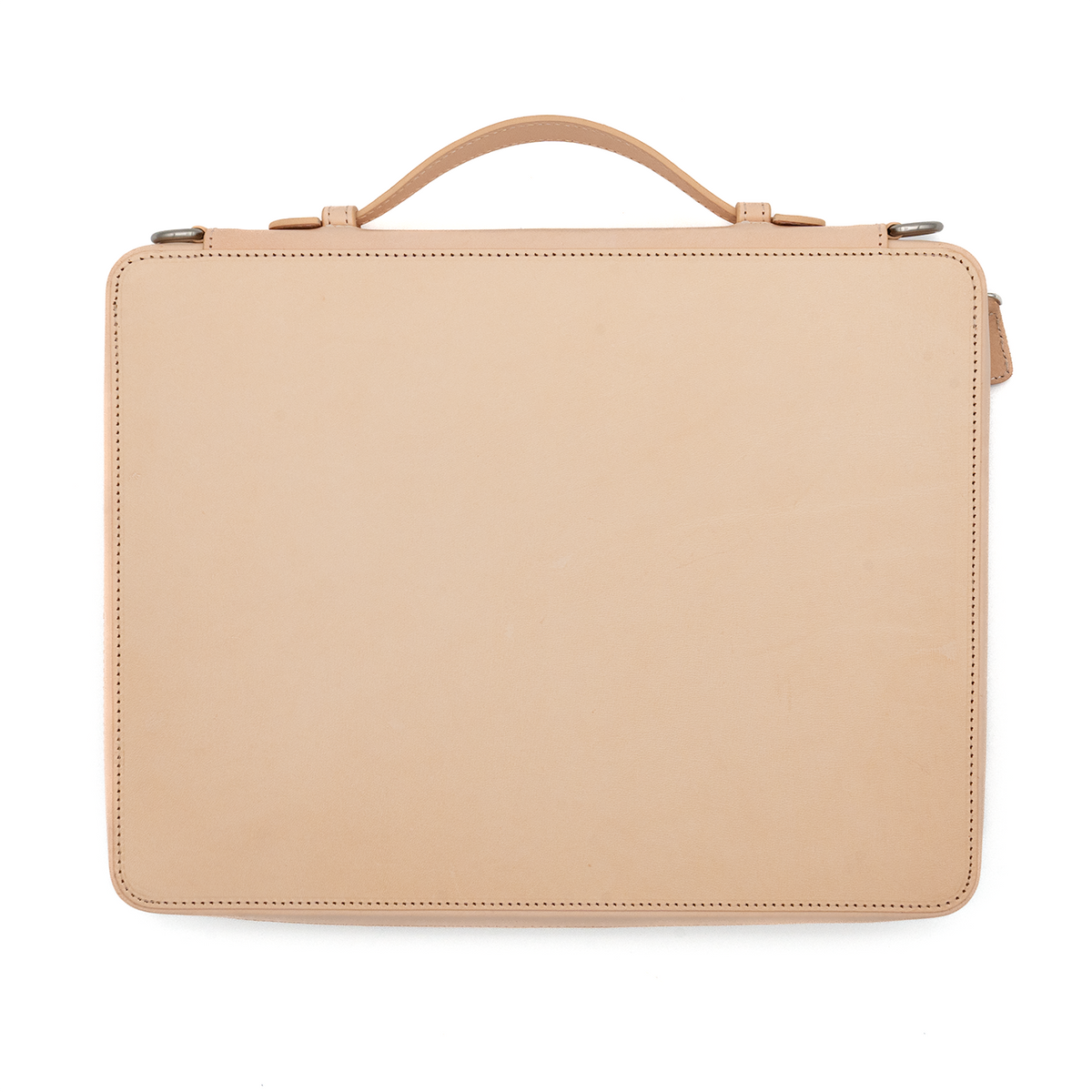 Galen Leather Co. Leather Compendium Bag - A4 Zippered Folio Organizer - Undyed