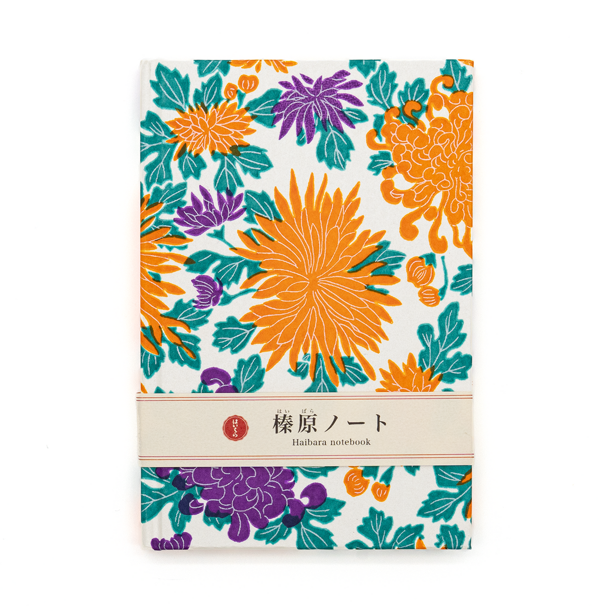 Haibara Chiyogami Notebook - Large Chrysanthemum