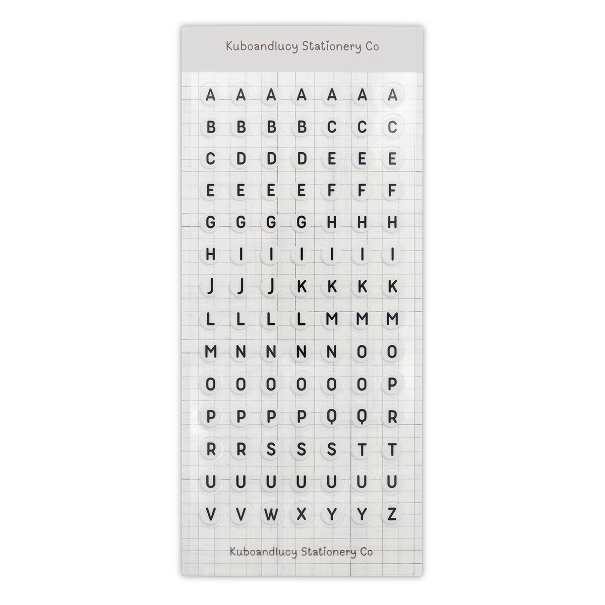 Kuboandlucy Stationery Co. Sticker Sheet - Friendship Beads Letter