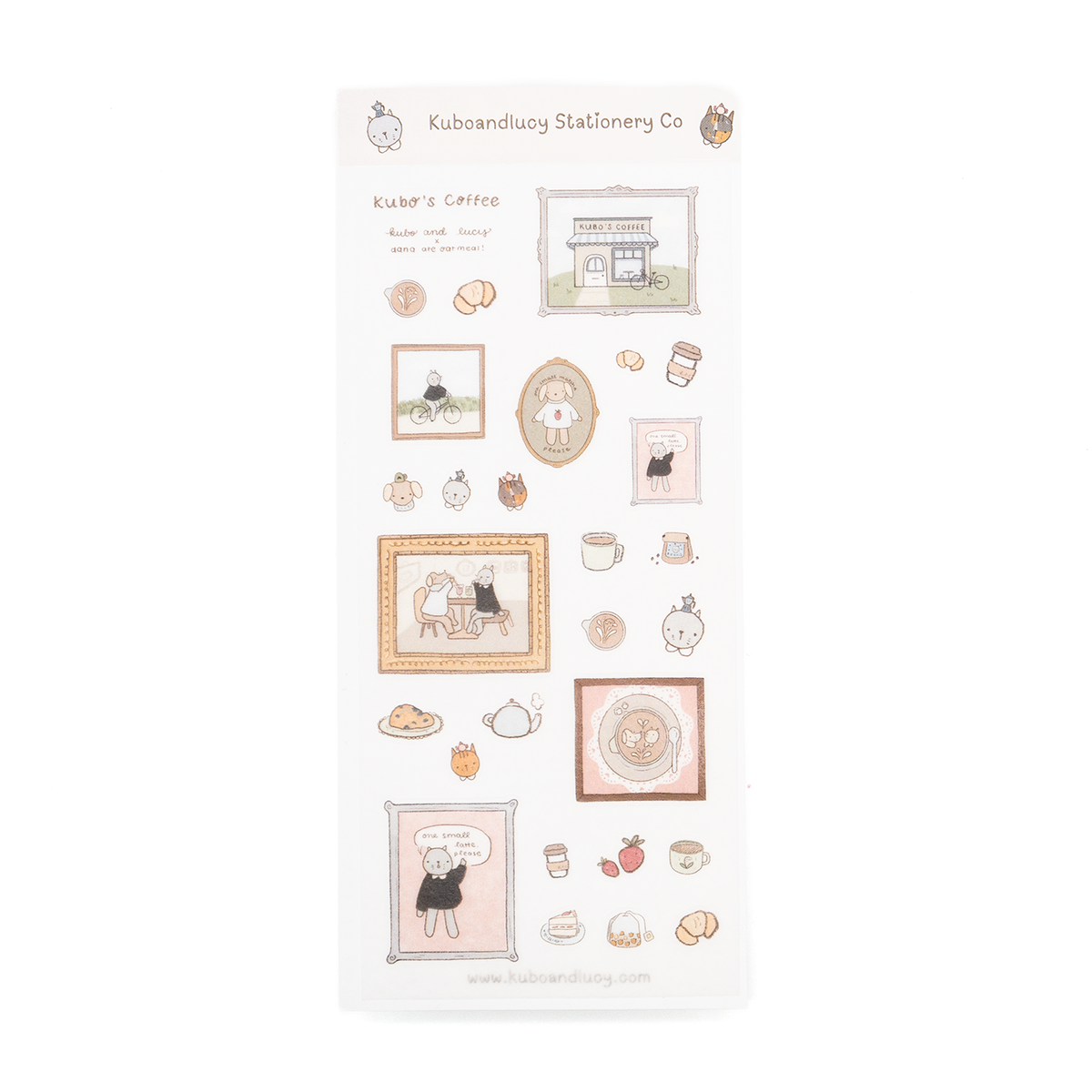 Kuboandlucy Stationery Co. Sticker Sheet - Kubo's Coffee