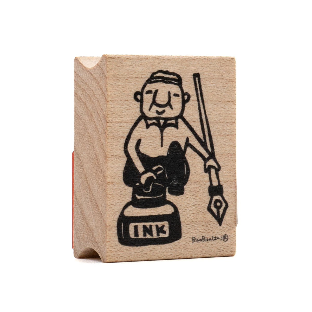 RiraRira Wooden Rubber Stamp - Chief Iwai's Ink