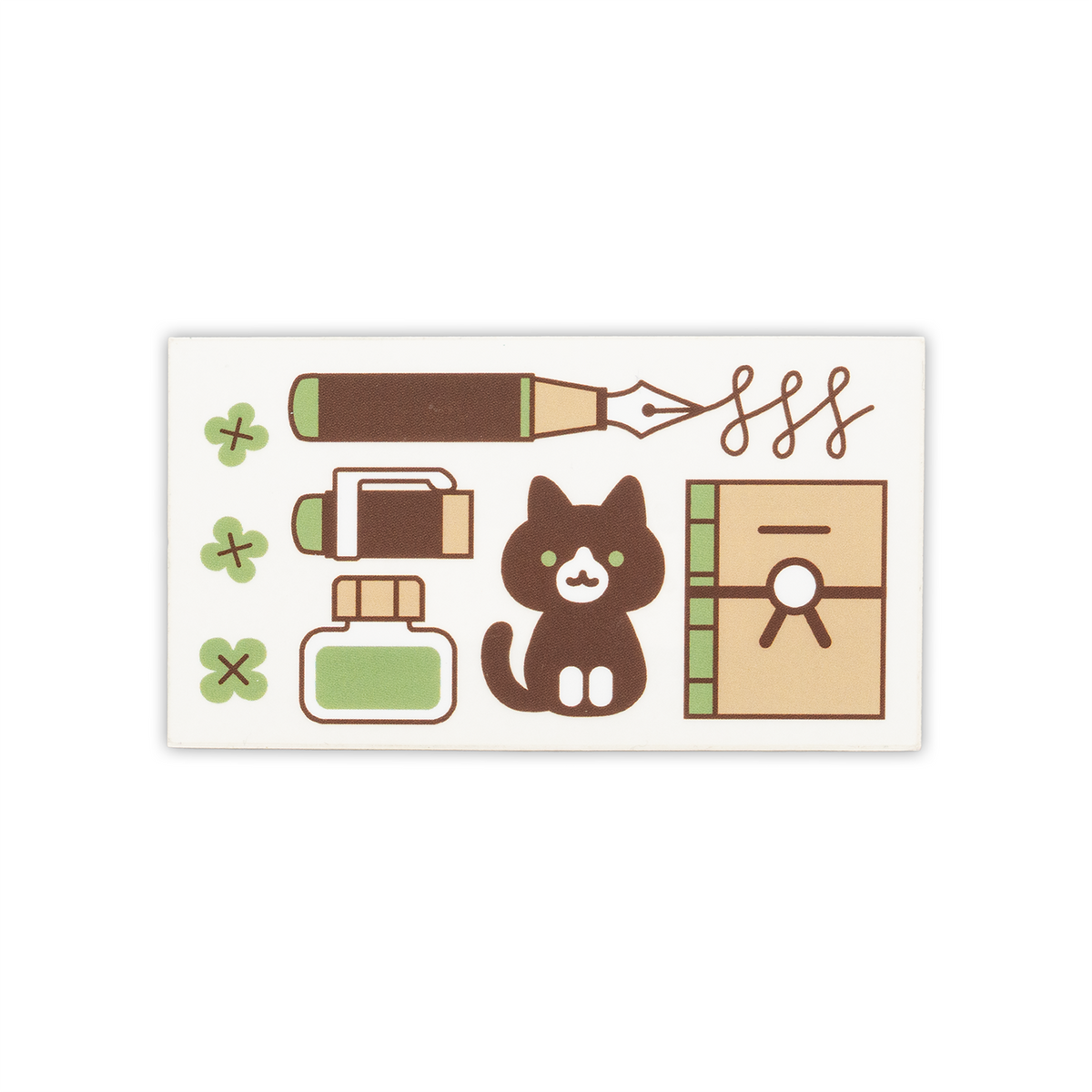 Thousand Skies - Calligrapher Tuxedo Cat Vinyl Transparent Sticker