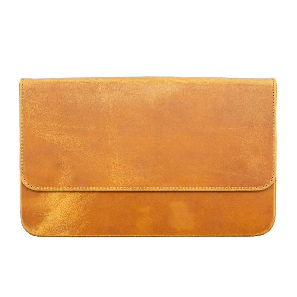 Galen Leather Co. Magnum Opus 12 Slot Magnetic Hard Pen Case - Crazy Horse Honey Ochre