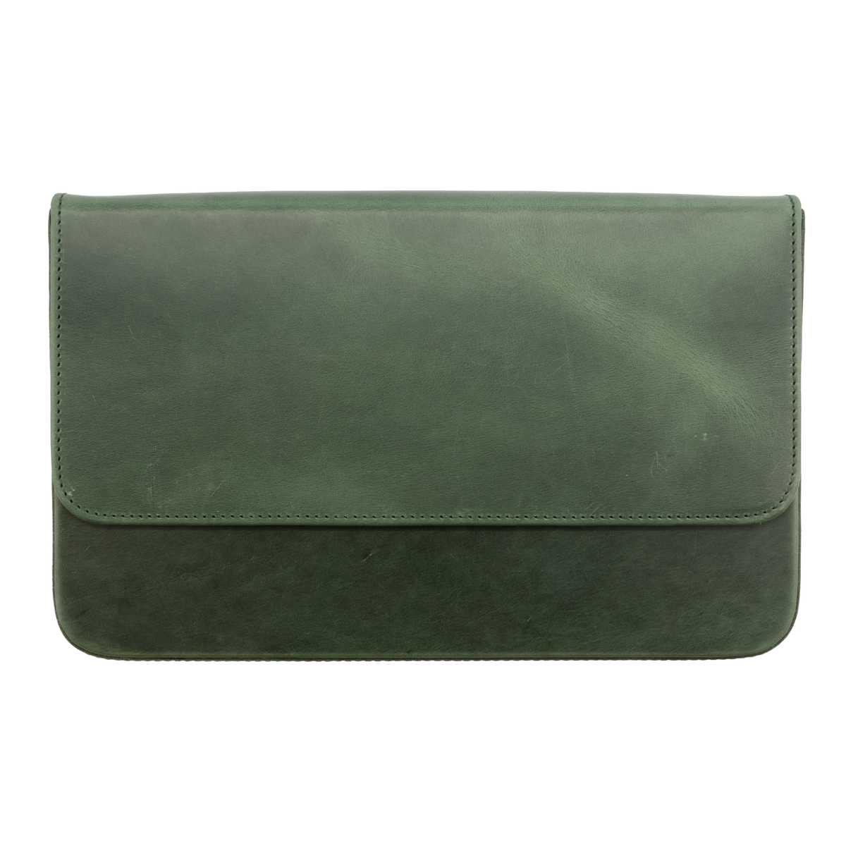 Galen Leather Co. Magnum Opus 12 Slot Hard Pen Case - Forest Green