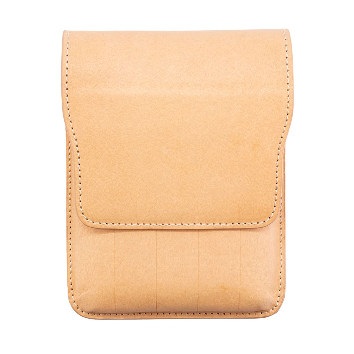 Galen Leather Co. Magnetic Flap Pen Case for 5 Pens - Undyed Leather