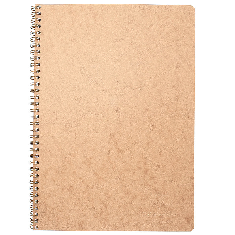 Clairefontaine Basics - A4 Side Wirebound Notebook- Tan, Lined