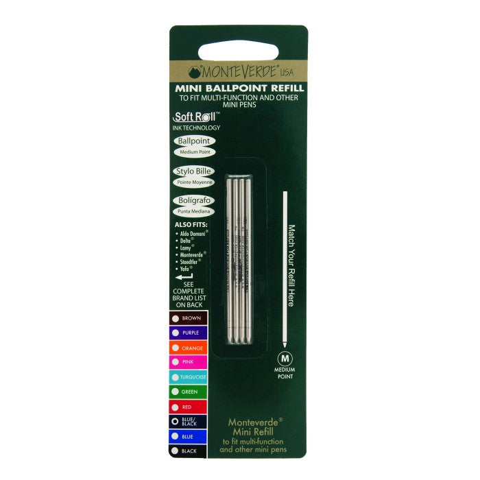 Monteverde Mini Ballpoint Refill- Blue Black
