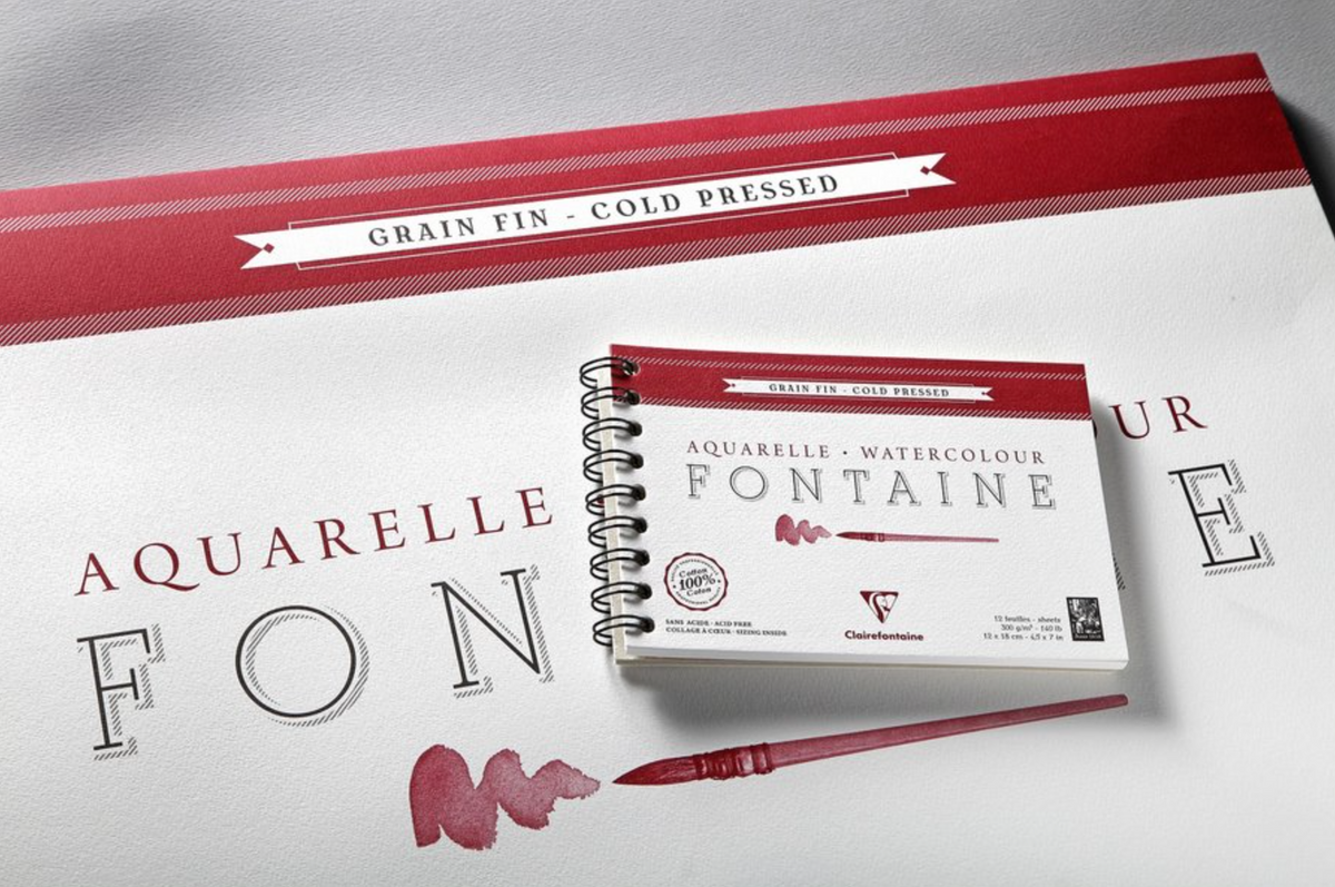 Clairefontaine Fontaine Watercolor Notebook - 300gsm Cold Pressed