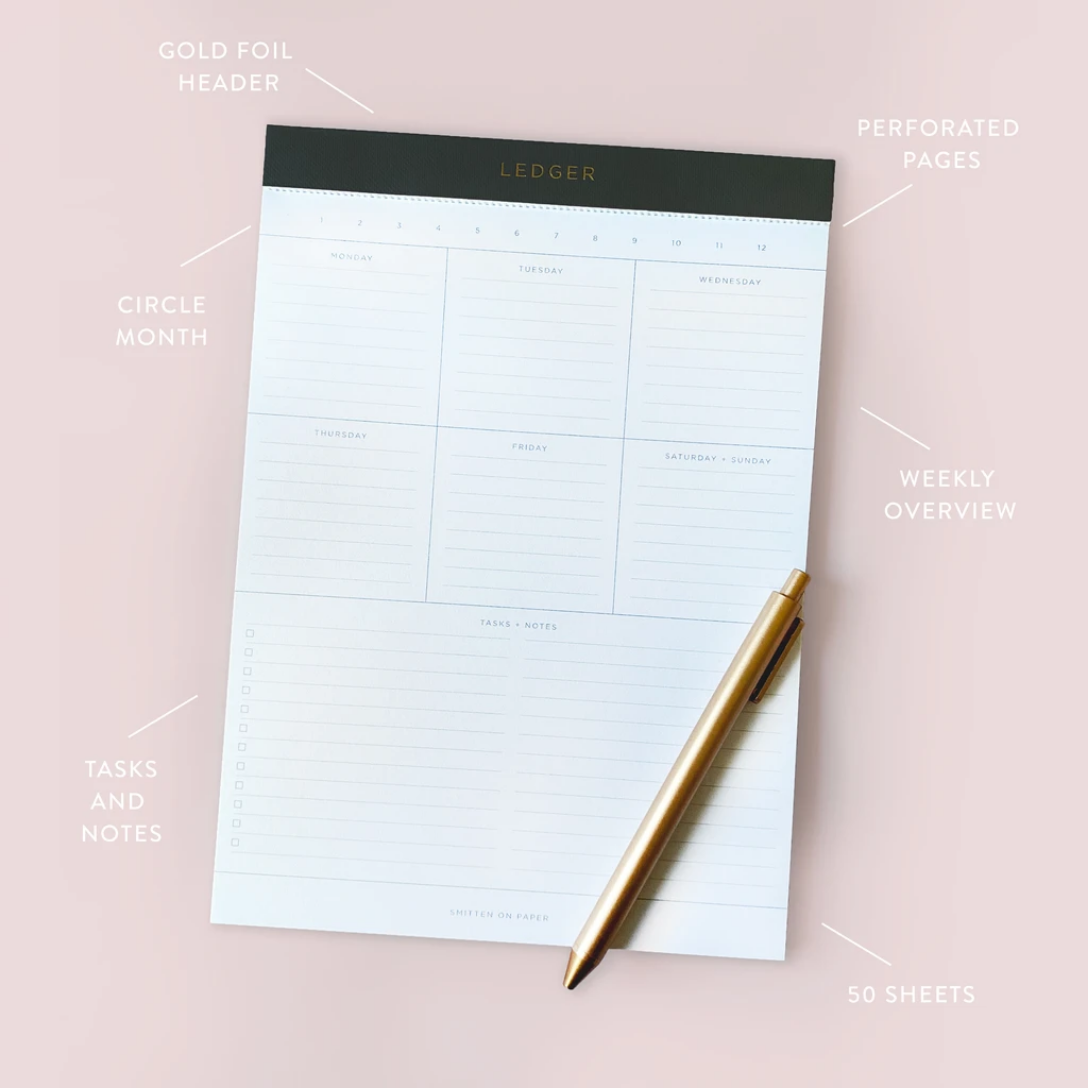 Smitten On Paper Ledger Legal Pad