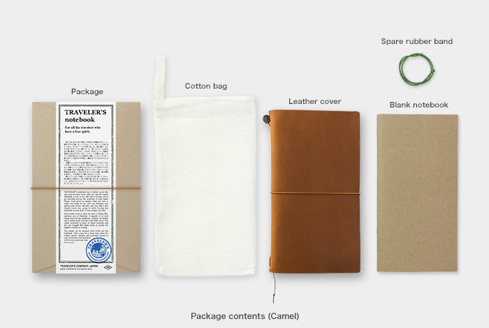 TRAVELER'S COMPANY Regular Sized Leather Notebook Kit - Camel