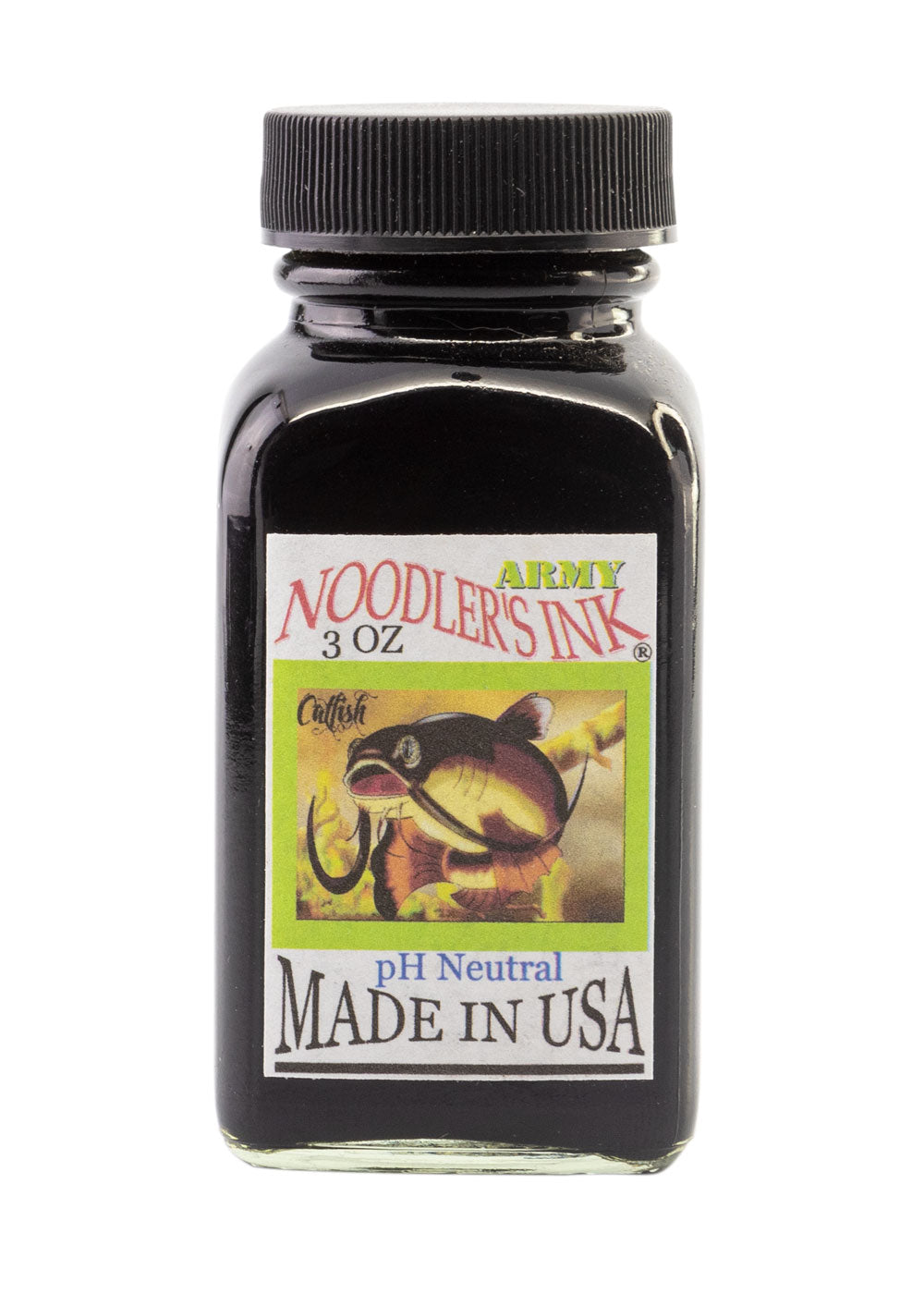 Army green is a olive green ink from Noodler's that is made from fountain pen use.